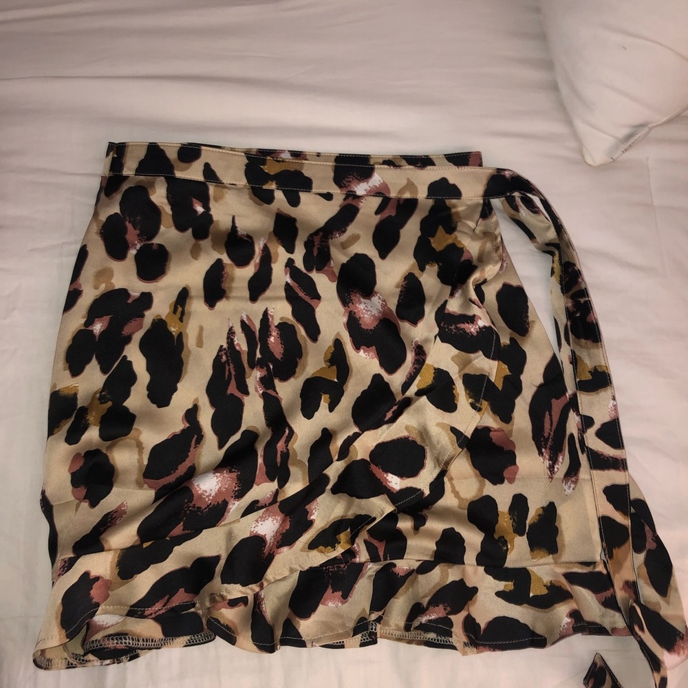 Nasty Gal Cheetah Wrap Skirt